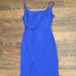 ASOS Faux Wrap Royal Midi Dress